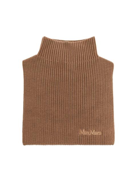 Max Mara ribbed high-neck virgin-wool scarf