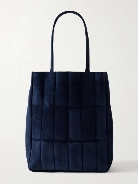 Zoe quilted suede tote