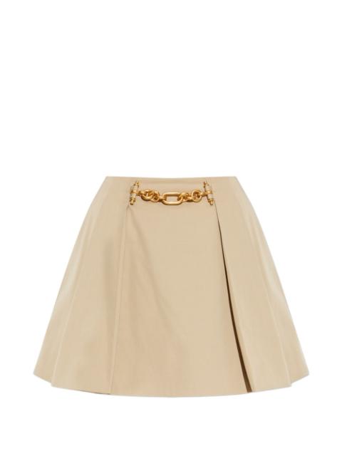 Balmain chain-embellished A-line skirt