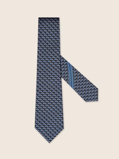ZEGNA NAVY BLUE SILK TIE