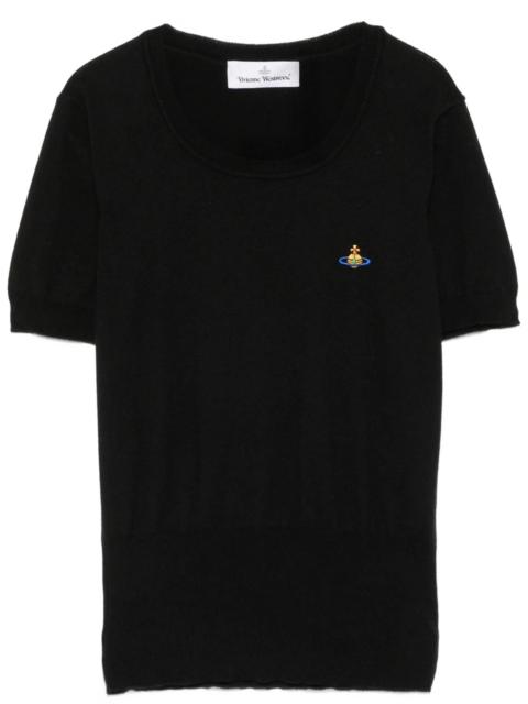 Vivienne Westwood BEA SHORT SLEEVE TOP WITH ORB EMBROIDERY