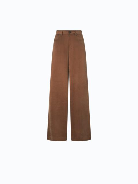 PINKO PALAZZO TROUSERS IN PEACHSKIN-FEEL TWILL