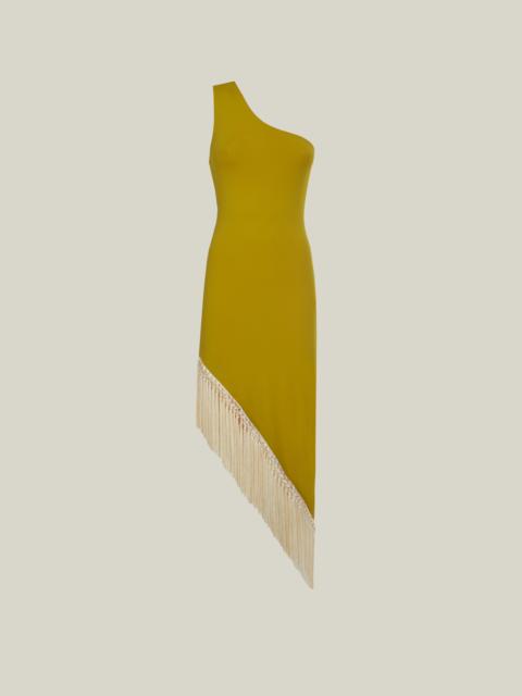 Taller Marmo Yacare Dress in Chartreuse