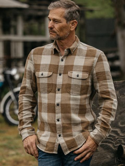 HIROSHI KATO The Brace Waffle Plaid - Fog