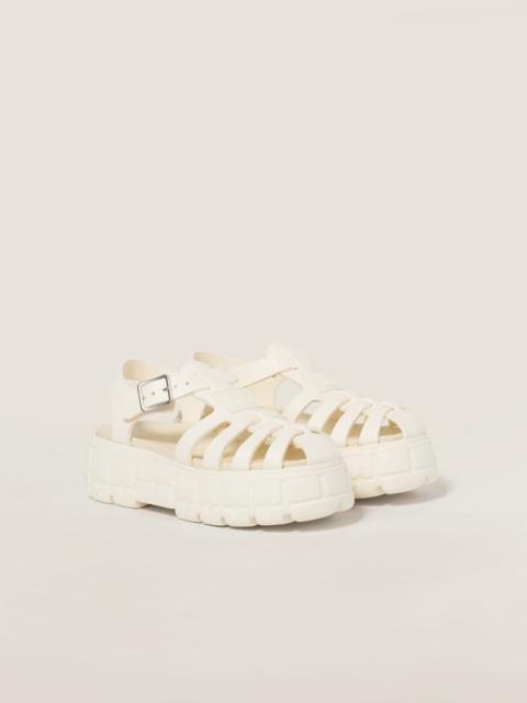 Miu Miu EVA platform cage sandals