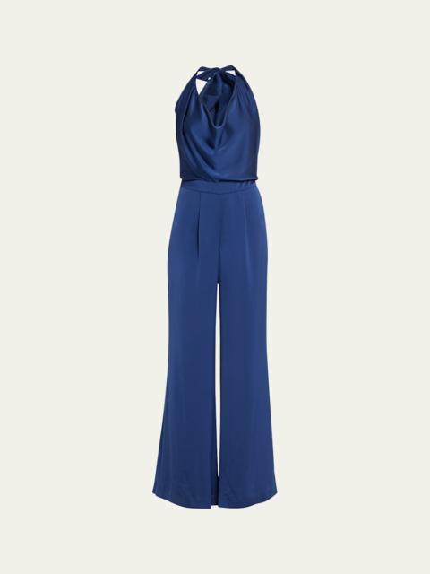 RAMY BROOK Harriet Satin Halter Jumpsuit