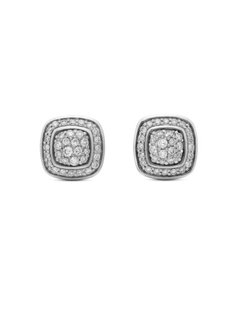 DAVID YURMAN Women's Petite Albion Stud Earrings in Sterling Silver with Pavé Diamonds, 5mm - Diamond