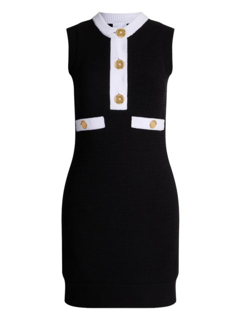 PATOU button textured mini dress
