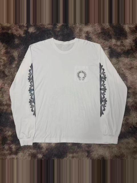 Chrome Hearts Chrome Hearts White Horseshoe Qilin Arm Long Sleeve Top