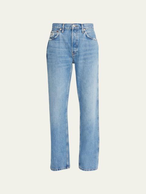 RE/DONE High-Rise Loose Rigid Straight-Leg Jeans