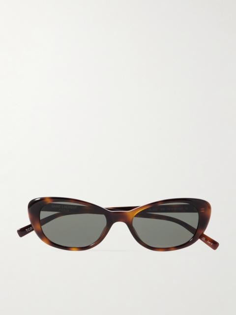 SAINT LAURENT Cat-eye Tortoiseshell Acetate Sunglasses