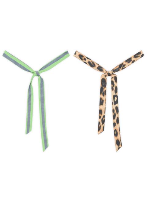 DAMSON MADDER. Damson Madder Hair Ribbons - Set Of 2