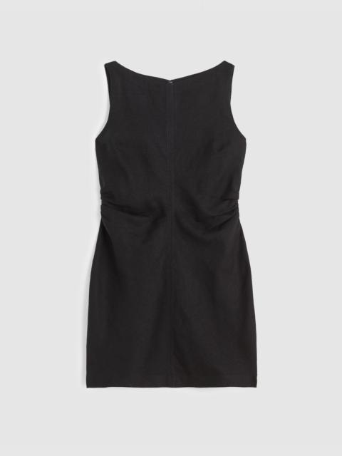 Madewell Boatneck Shirred Mini Dress in 100% Linen