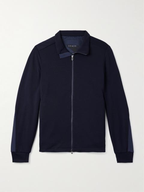 SEASE Explorer Ripstop-Trimmed Virgin Wool-Blend Sweater
