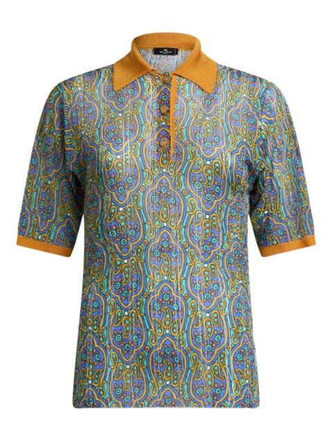 Etro printed knitted polo shirt