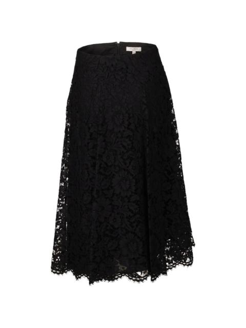 Valentino floral lace midi skirt