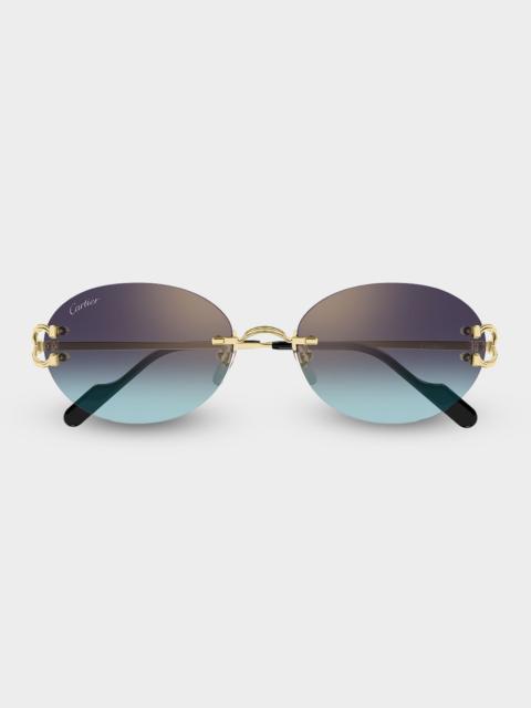 Cartier Première de Cartier 55mm Oval Sunglasses