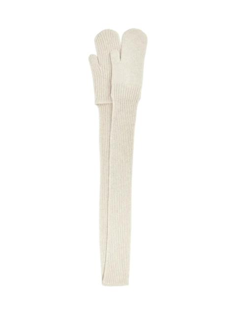 Max Mara Fly ribbed-knit cashmere gloves