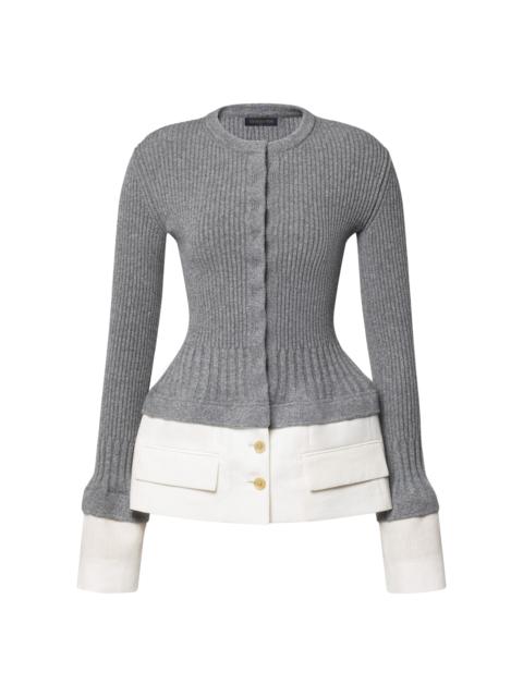 Louis Vuitton Blazer Insert Trompe L’Oeil Knit Top
