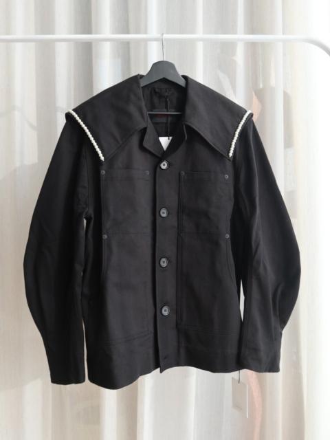 Simone Rocha Simone Rocha SS25 Beaded Sailor Collar Workwear Jacket