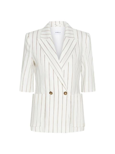 MARELLA Women's Straight Linen Blazer - White