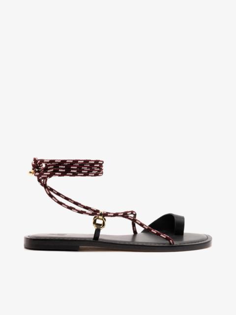 Larroudé Antibes Flat In Black Leather