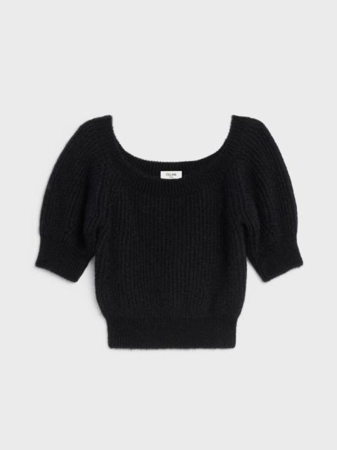 CELINE CROPPED SWEATER IN SILK AND MOHAIR