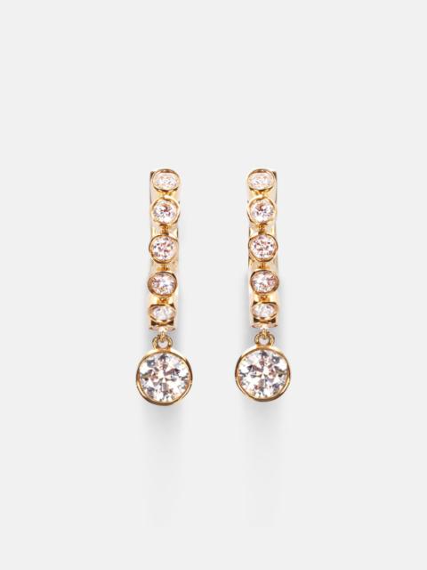 ANITA KO Melrose 18kt gold huggie earrings with diamonds