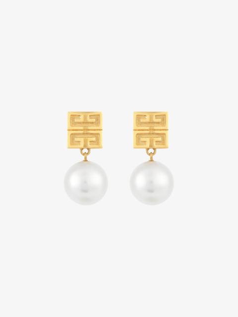 Givenchy 4G EARRINGS IN METAL WITH PEARLS