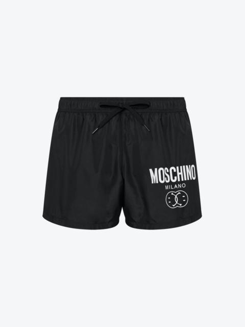 Moschino DOUBLE SMILEY® LOGO SWIM TRUNKS