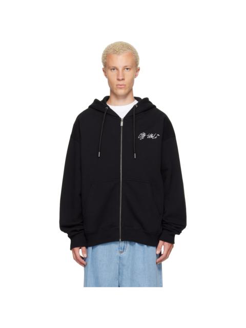 Off-White Black Mercy Scribble Skate Zip Hoodie