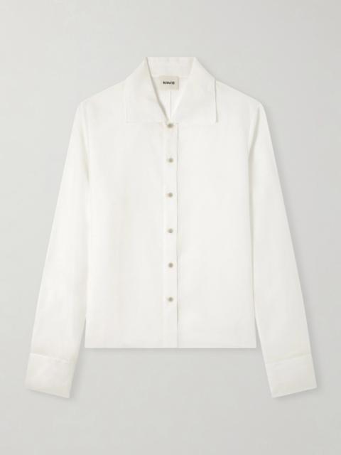 KHAITE Jaylin Cotton And Silk-blend Shirt