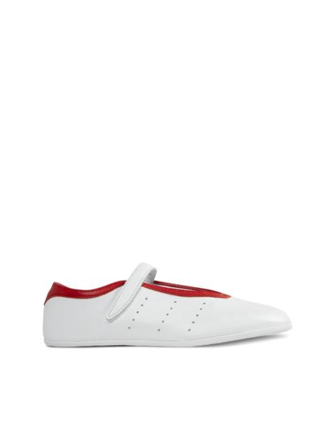 adidas Stan smith leather strap ballet flats