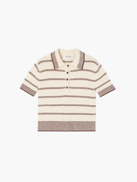 RÓHE TOWELLING STRIPED POLO