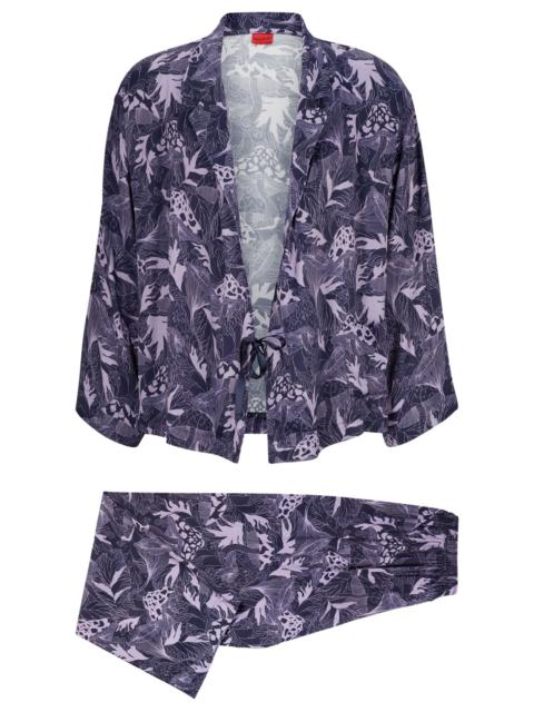 HUGO RELAXED-FIT PAJAMAS IN A KIMONO STYLE