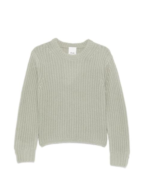 Allude ribbed-knit crew-neck sweater
