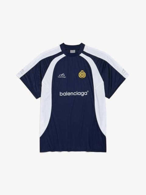 BALENCIAGA Men's Soccer Oversized T-shirt in Navy