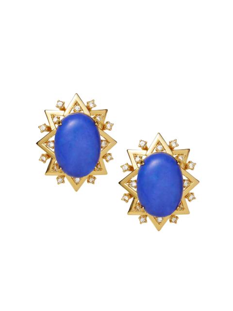 LELE SADOUGHI Women's Starlet 14K-Gold-Plated, Crystal & Resin Earrings - Indigo