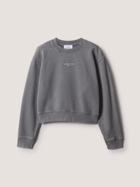 Maison Kitsuné MAISON KITSUNE PARIS FADED CROPPED SWEATSHIRT