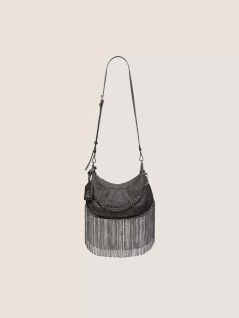 Stuart Weitzman STELLAR CRESCENT CRYSTAL FRINGE BAG