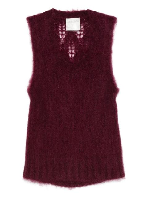 forte_forte open-knit sleeveless top