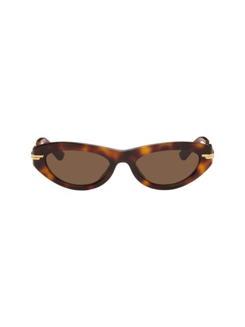 Bottega Veneta Brown Combi Cat Eye Sunglasses