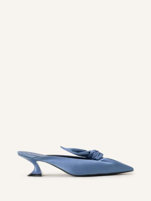Lanvin MIDNIGHT STEP HEELED MULES WITH A SATIN BOW