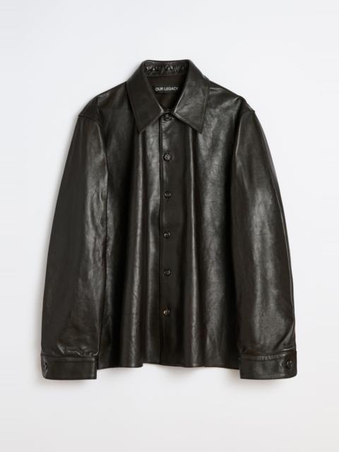 Our Legacy Welding Shirt Umber Brown Calfskin