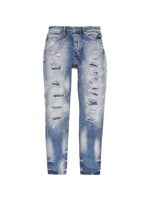 ripped-detail slim-fit jeans