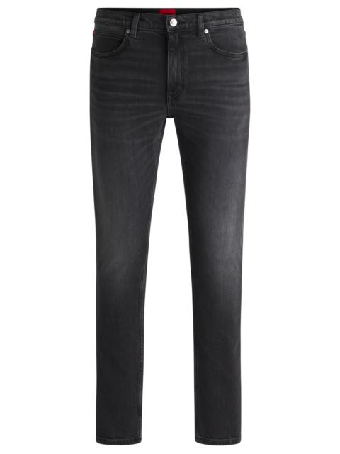 HUGO EXTRA-SLIM-FIT JEANS IN GRAY STRETCH DENIM