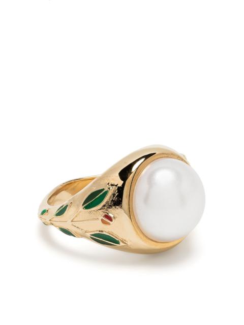 pearl signet ring