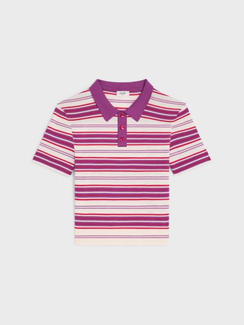 CELINE polo sweater IN striped cotton