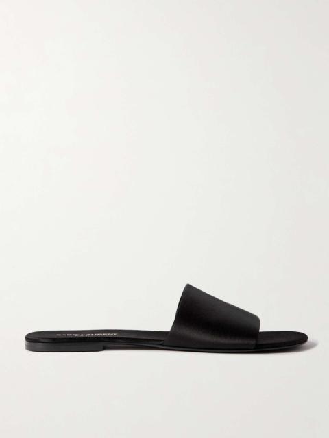 SAINT LAURENT Satin Slides