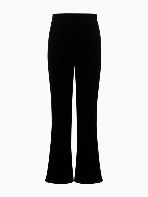 Cropped trousers in velvet